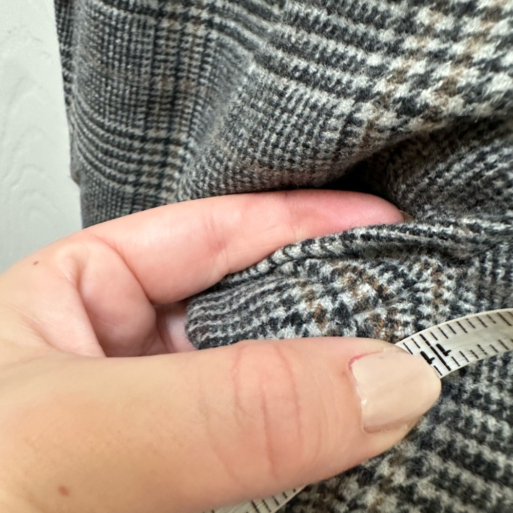 Aritzia The Effortless Pant Precision Wool Plaid Dress Pants Gray wilfred 4 - Picture 4 of 8